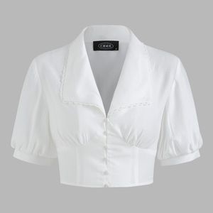 White Puff Sleeve Blouse
